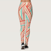 Leggings Motif Abstrait rayé coloré (Dos)