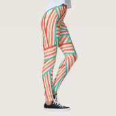 Leggings Motif Abstrait rayé coloré (Droite)
