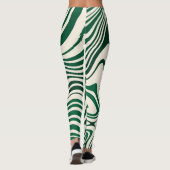 Leggings Motif Abstrait Retro Green (Dos)
