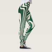 Leggings Motif Abstrait Retro Green (Droite)