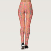 Leggings motif abstrait rose (Dos)