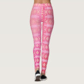 Leggings motif abstrait rose (Dos)
