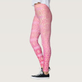 Leggings motif abstrait rose (Gauche)