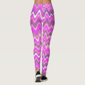 Leggings Motif abstrait rose et violet (Dos)