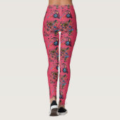 Leggings Motif Abstrait rose frais (Dos)