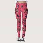 Leggings Motif Abstrait rose frais (Devant)