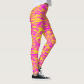 Leggings Motif Abstrait rose jaune orange (Droite)