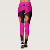 Leggings Motif Abstrait rose vif (Dos)
