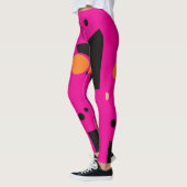 Leggings Motif Abstrait rose vif (Gauche)