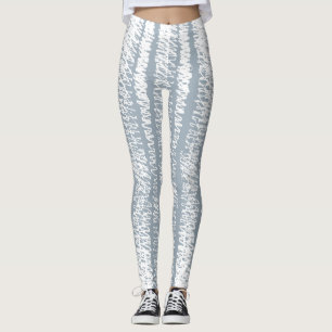 Leggings Motif Abstrait Sans Couture Gribouillé Gris