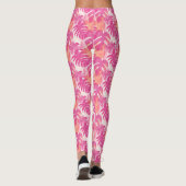 Leggings Motif abstrait simple avec feuilles de monstera, f (Dos)