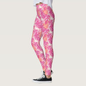 Leggings Motif abstrait simple avec feuilles de monstera, f (Gauche)
