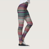 Leggings motif abstrait tribal strié (Droite)