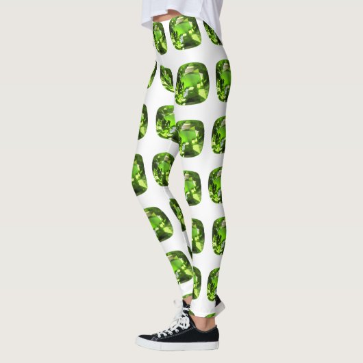 Leggings Motif Abstrait vert (Gauche)