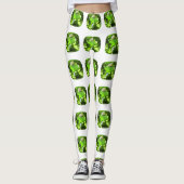 Leggings Motif Abstrait vert (Devant)