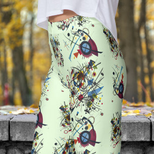 Leggings Motif Abstrait vert frais