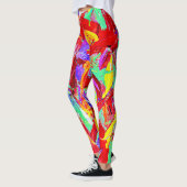 Leggings Motif Abstrait vif (Gauche)