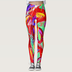 Leggings Motif Abstrait vif