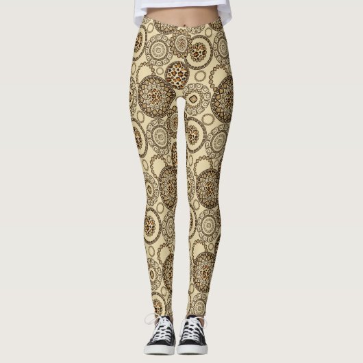 Leggings Motif africain 3 de peau de guépard (Devant)