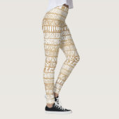 Leggings Motif africain de la tribu Gold White (Droite)
