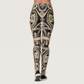 Leggings Motif africain en tissu de boue (Dos)