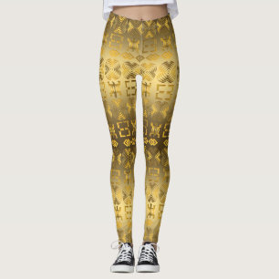 Leggings Motif africain ethnique avec des simbols d'Adinkra