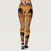 Leggings Motif africain moderne de Cheetah (Dos)