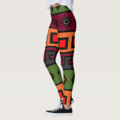 Leggings motif africain moderne orné (Gauche)