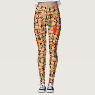Leggings Motif africaine des femmes tribales