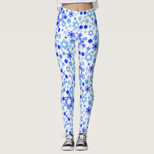 Leggings Motif aléatoire de vacances bleues d'étoiles de