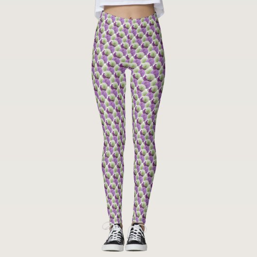 Leggings Motif Allium Flowers (Devant)