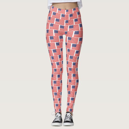 Leggings Motif américain de drapeau des USA de fierté (Devant)