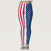 Leggings Motif américain du drapeau (Devant)