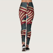 Leggings Motif américain du drapeau patriotique (Dos)