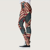 Leggings Motif américain du drapeau patriotique (Gauche)