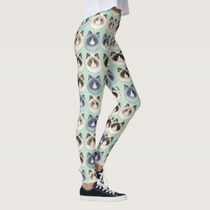 Leggings Motif Amoureux de Chat Ragdoll Mignon