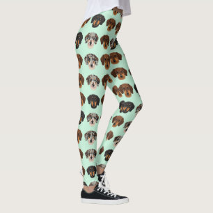 Leggings Motif Amoureux de Chien Teckel Mignon