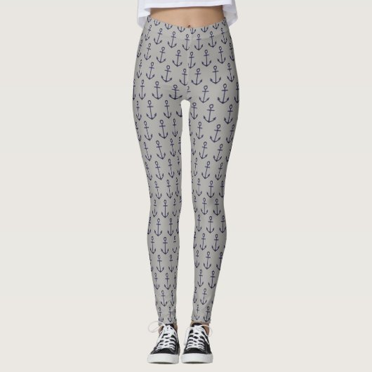 Leggings motif ANCRE nautique simple | (Devant)