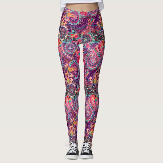 Leggings Motif animal 2 de style ethnique (Devant)