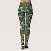 Leggings Motif animal de la jungle avec fleurs (Dos)