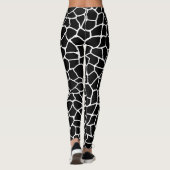 Leggings Motif animal d'impression noir et blanc de girafe (Dos)