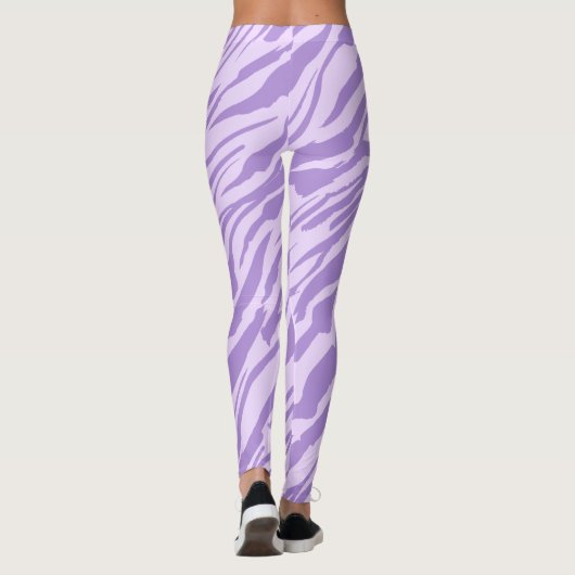 Leggings Motif animal sauvage Lilac Zebra (Dos)