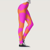 Leggings Motif animal sauvage rose orange de vache Neon (Droite)