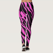 Leggings Motif animal sauvage rose vif Zebra (Dos)