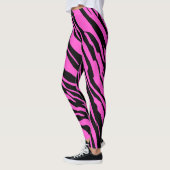 Leggings Motif animal sauvage rose vif Zebra (Gauche)