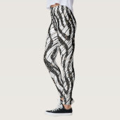 Leggings Motif Animaux Abstraits blancs et noirs (Gauche)
