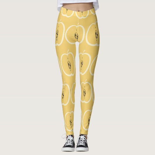 Leggings Motif Apple vintage : Fond d'écran. (Devant)