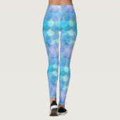 Leggings Motif Aqua Pearlescent & Gold Mermaid (Dos)