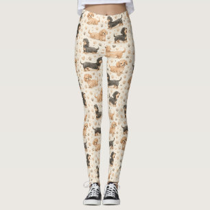 Leggings Motif aquarelle de chiot adorable (1)