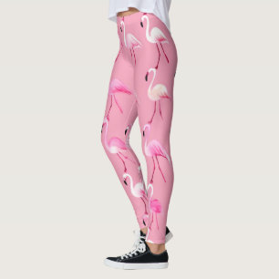 Leggings Motif Aquarelle Flamant rose rose Paradise